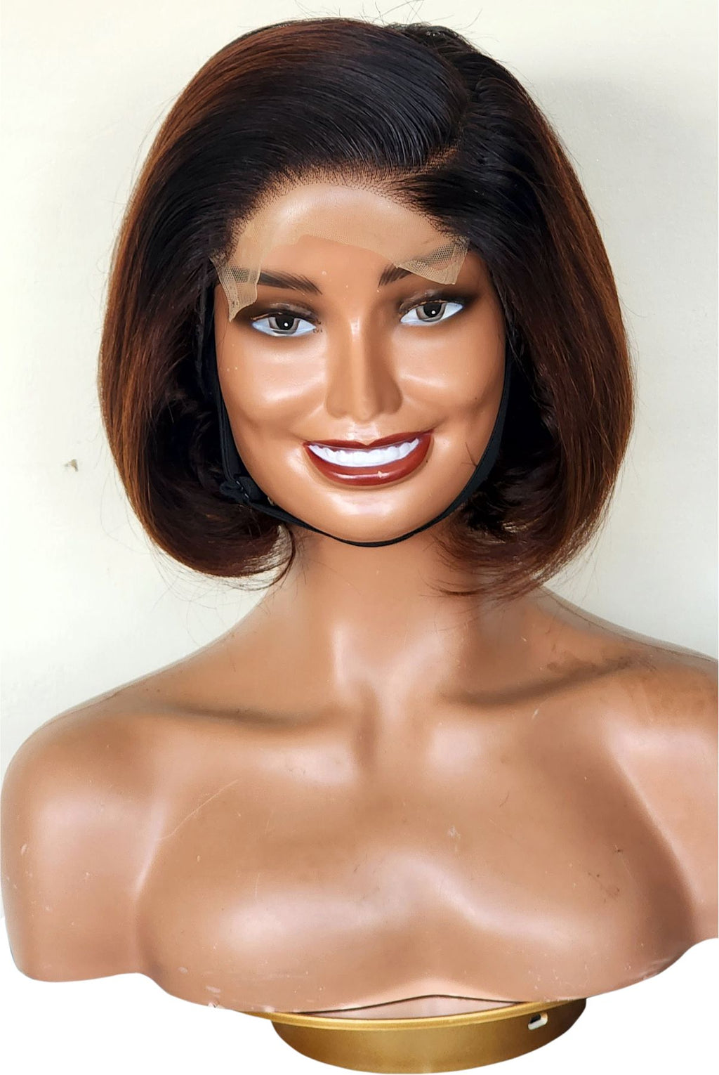 RAW DONOR 2TONE BROWN 5X5 RAZOR WIG
