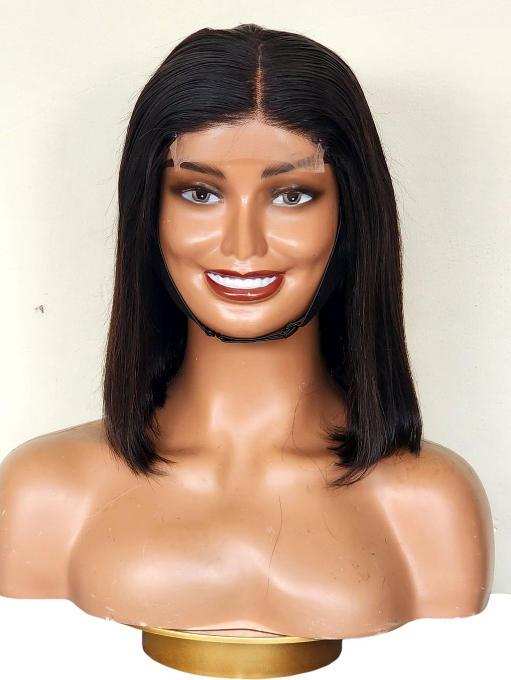 RAW DONOR 5X5 BOB WIG BLACK COLOUR 12" inch wig
