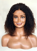 RAW DONOR AFRO KINKY CURLS 2TONE BLACK & BROWN COLOUR 12" inch wig