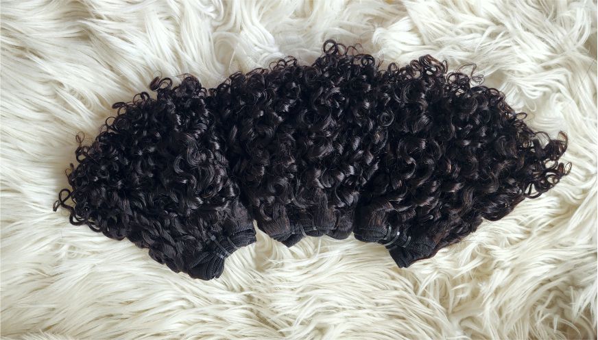 RAW DONOR DOUBLE DRAWN PIXIE CURLS 10'' NATURAL COLOUR
