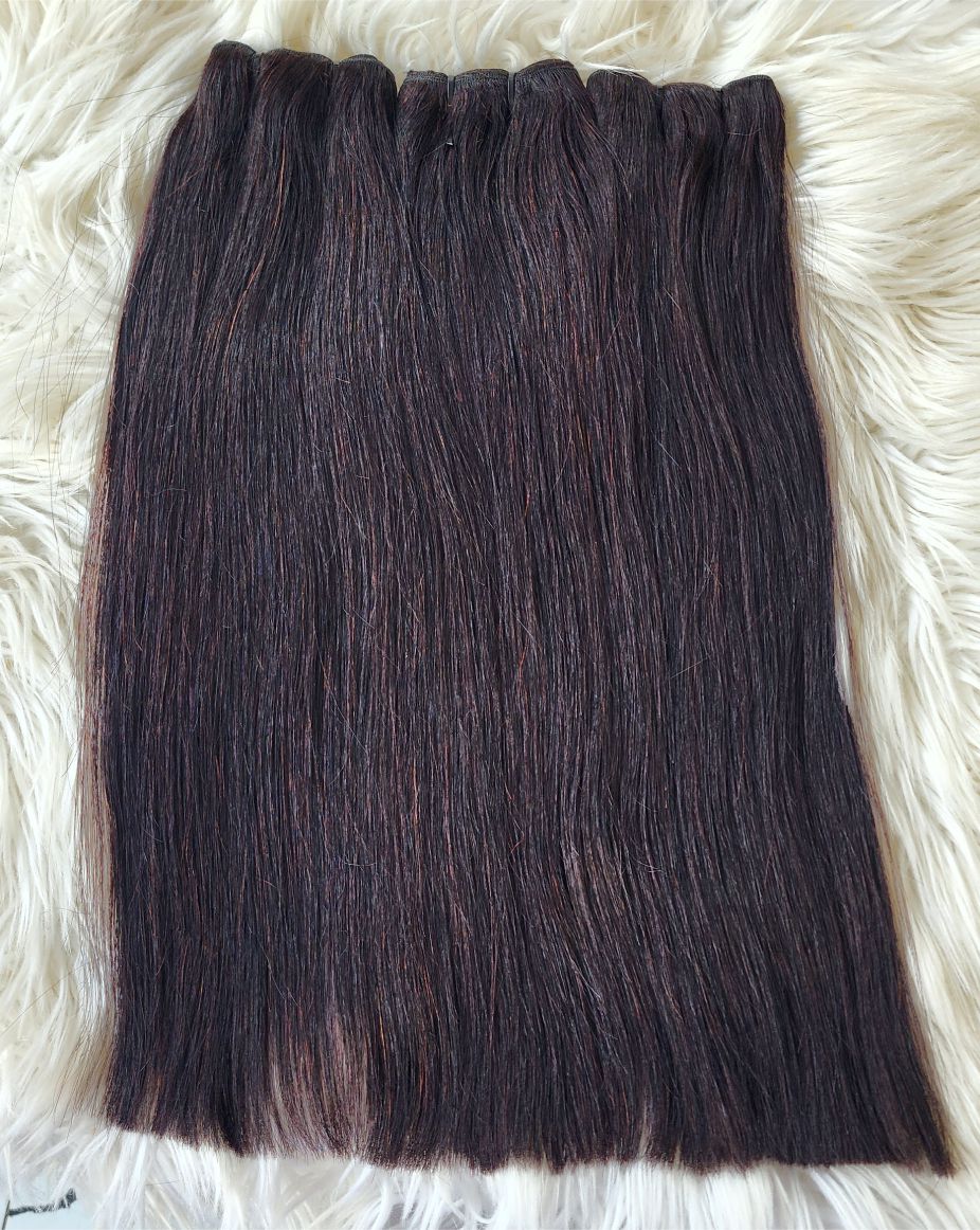 RAW DONOR DOUBLE DRAWN STRAIGHT 12'' & 18'' NATURAL COLOUR AVAILABLE IN DIFFERENT COLOUR