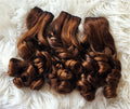 RAW DONOR PIANO BOUNCY WIG 18'' BROWN AND GOLD COLOUR