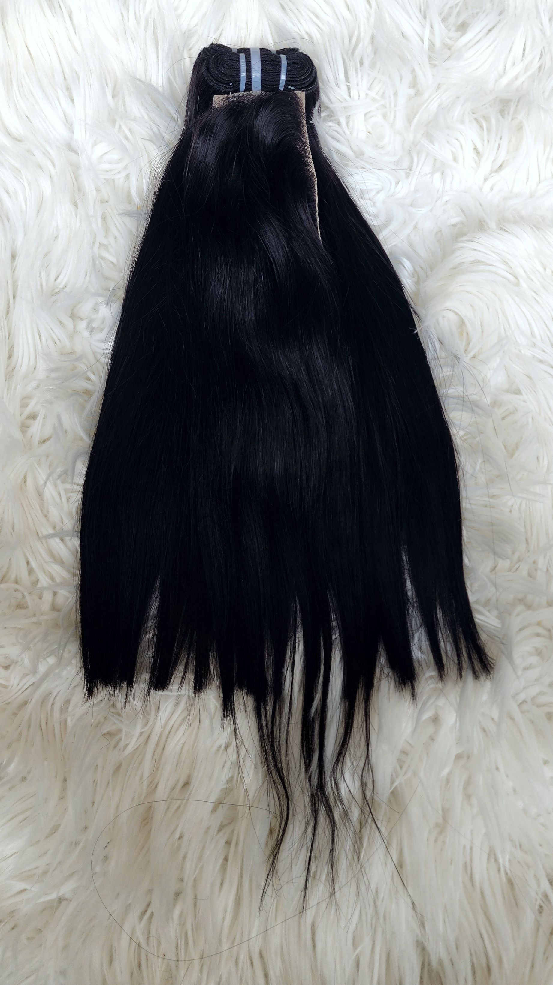 RAW DONOR DOUBLE DRAWN WITH 2X6 CLOSURE COMBO 14''