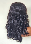 RAW DONOR NATURAL WAVY / BLACK BOUNCY WIG NATURAL COLOUR 20" inch wig