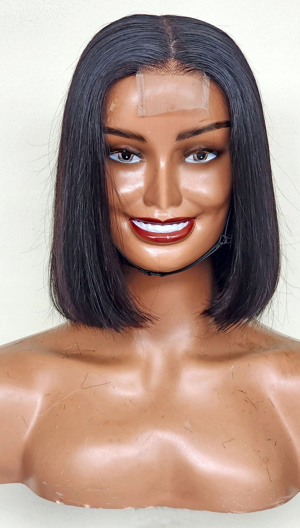 RAW DONOR 2X6 BOB WIG BLACK COLOUR 10" inch wig