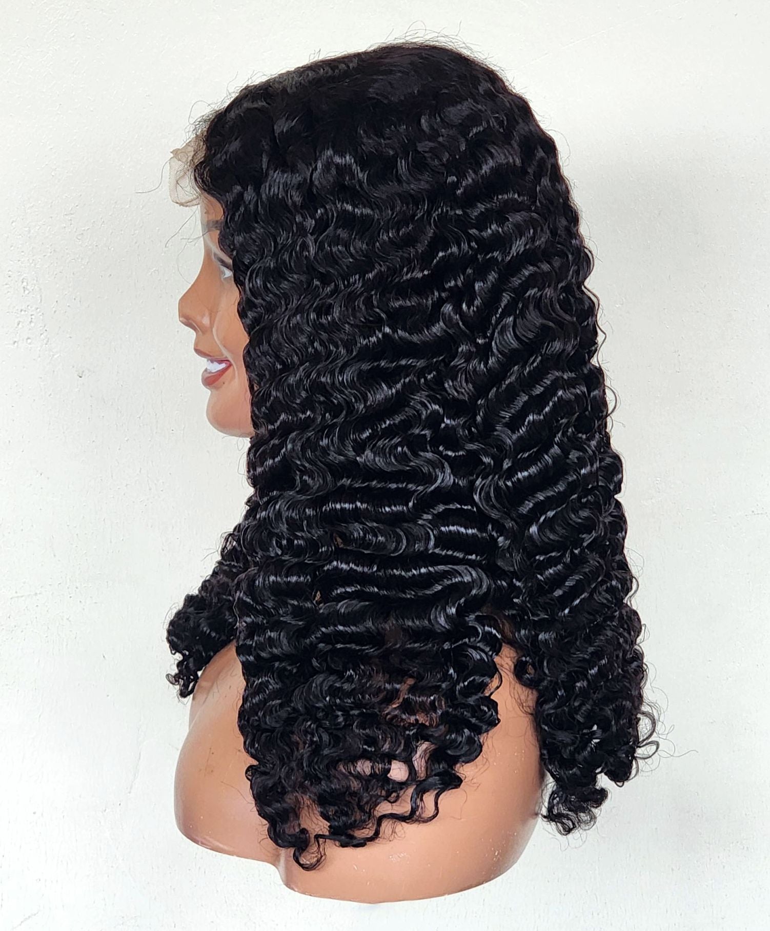 RAW DONOR BURMESE CURL WIG NATURAL COLOUR 20" inch wig