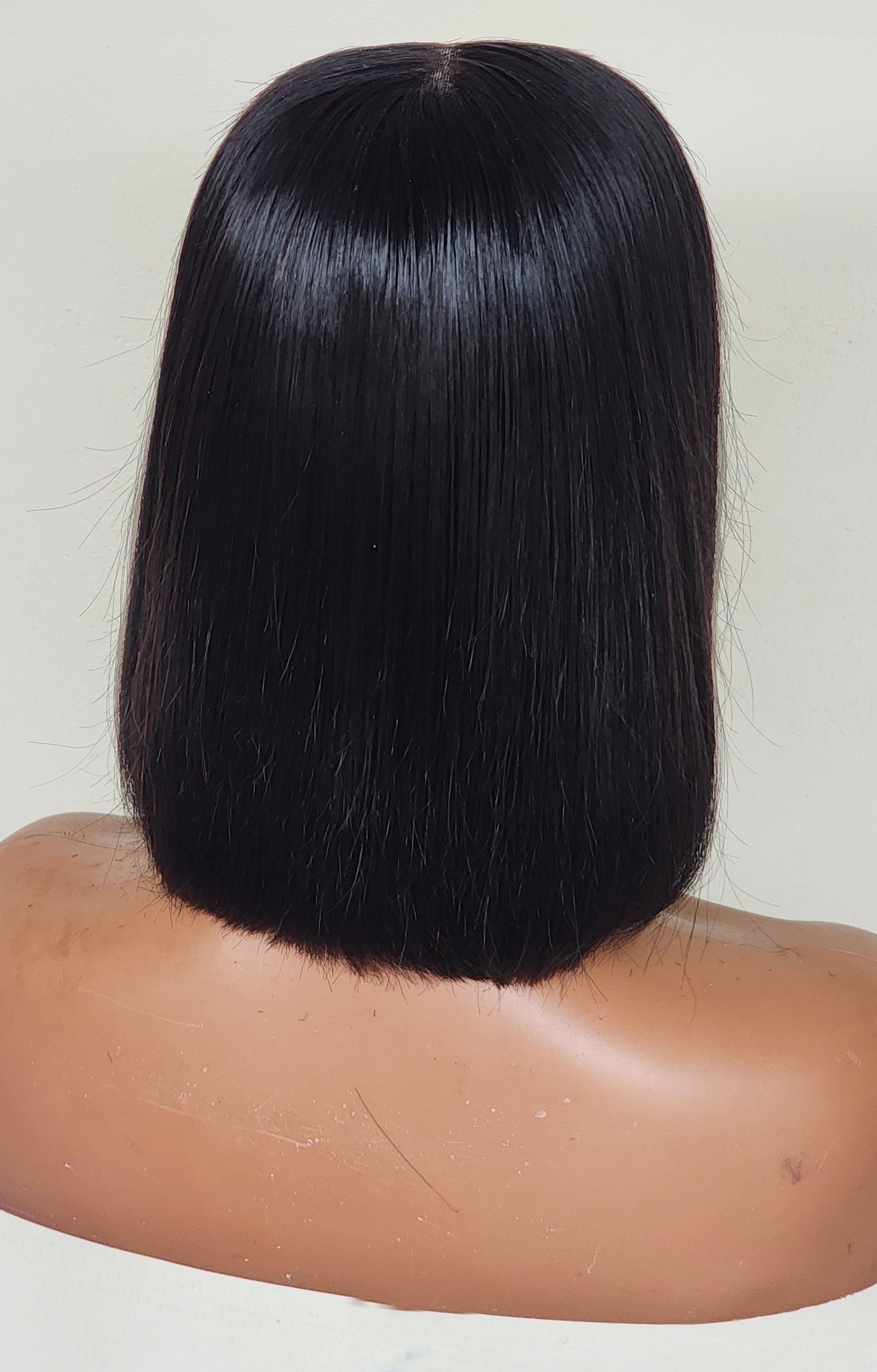 RAW DONOR 2X6 BOB WIG BLACK COLOUR 10" inch wig