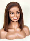 RAW DONOR BROWN BOB WIG 12" inch wig