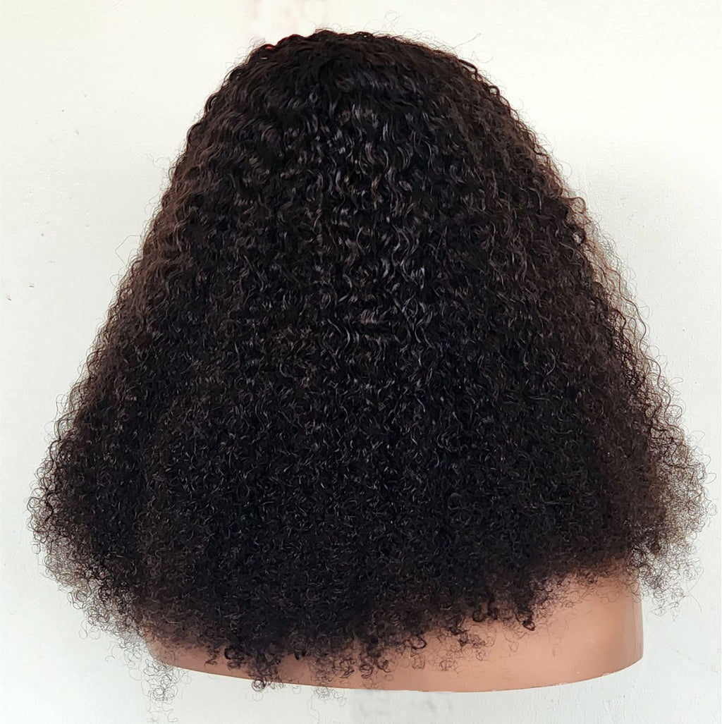 RAW DONOR FRINGE AFRO KINKY CURLS NATURAL 18" inch wig