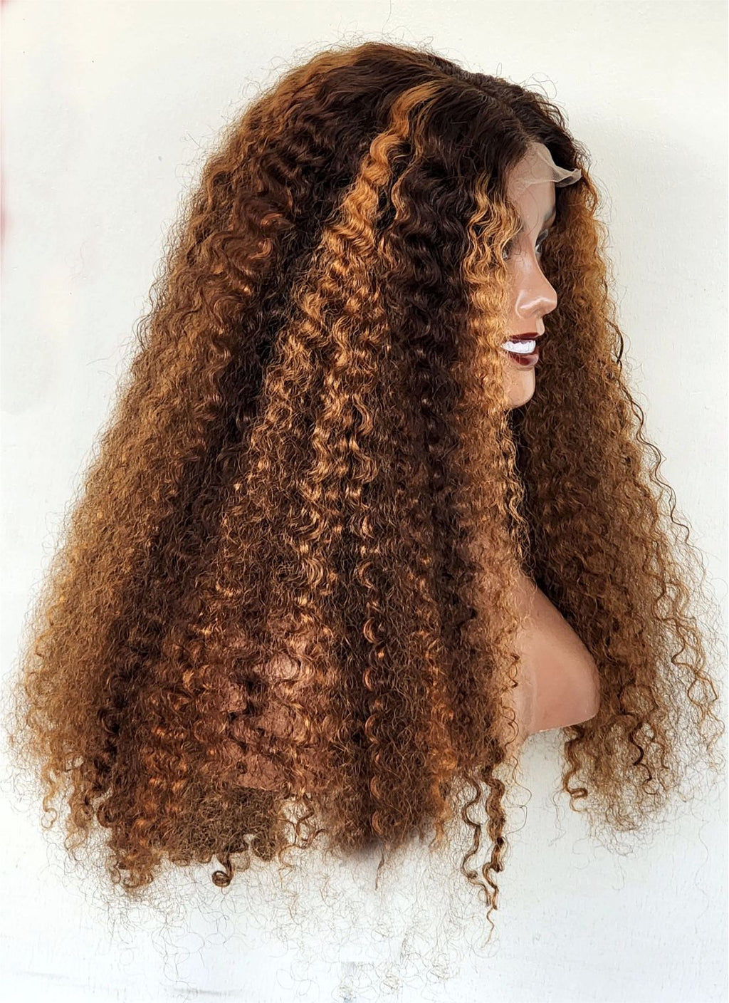 RAW DONOR PIANO BURMESE CURL WIG PIANO COLOUR 26" inch wig