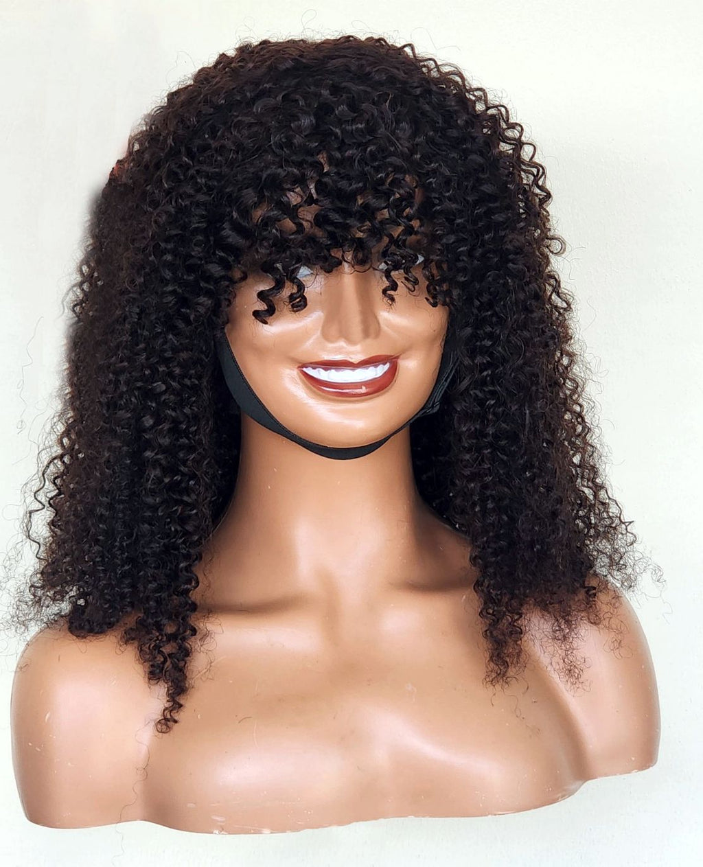 RAW DONOR FRINGE AFRO KINKY CURLS NATURAL 18" inch wig
